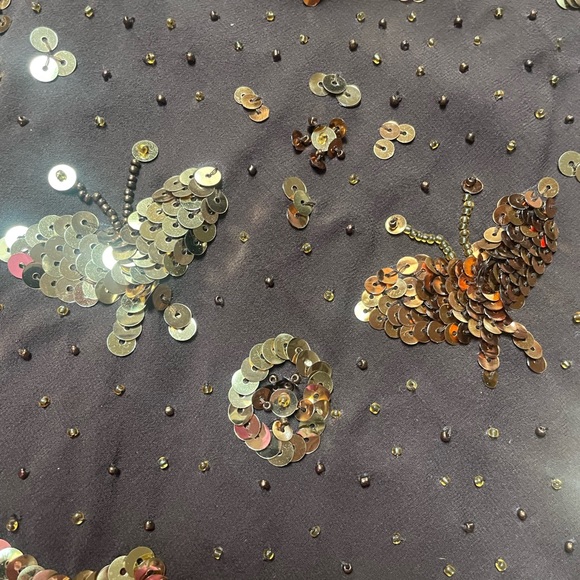 XS Bebe crisscross glittering gold accented top - Picture 7 of 7